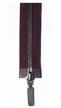 Burgundy zipper tape with Gunmetal hardware