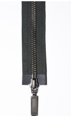 Olive zipper tape with Gunmetal hardware