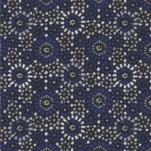 Cobalt Flower Signature Lining with blue floral medallions