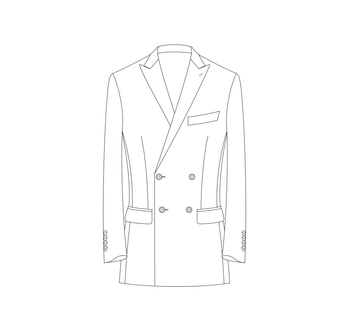 Double-breasted four-by-two configuration reference