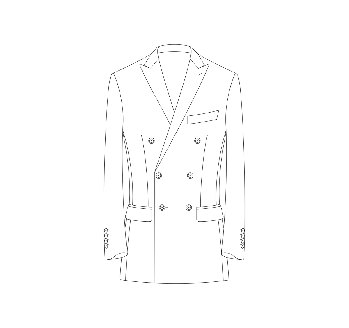 Double-breasted six-by-two configuration reference