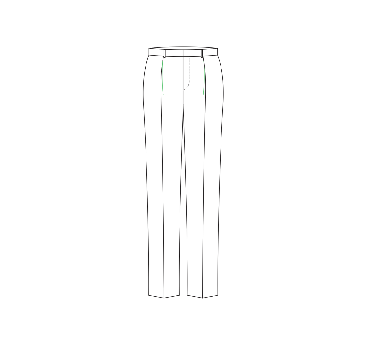One-pleat tailored trouser reference