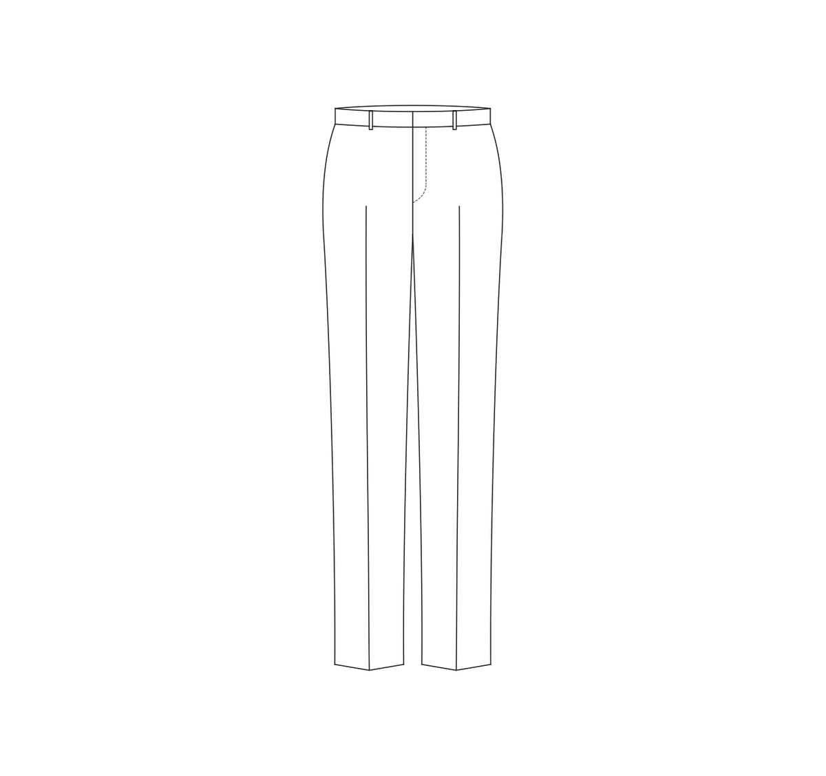 Plain-front tailored trouser reference