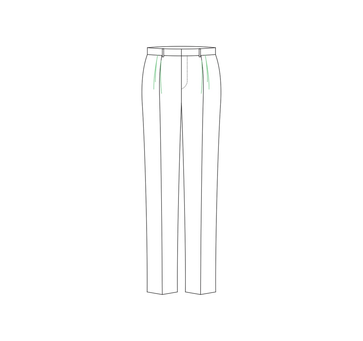 Two-pleat tailored trouser reference
