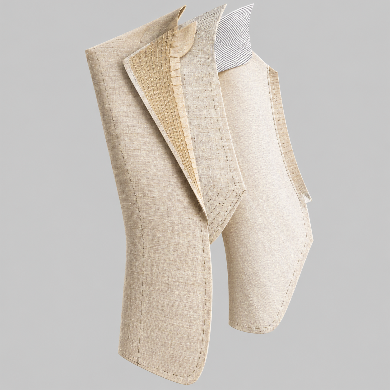 Full-canvas construction of a NEAPOLIS jacket